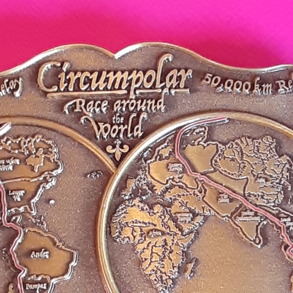 Circumpolar Race Around The World,  Brass Buckle, by Ashworth Awards - Picture 3 of 8